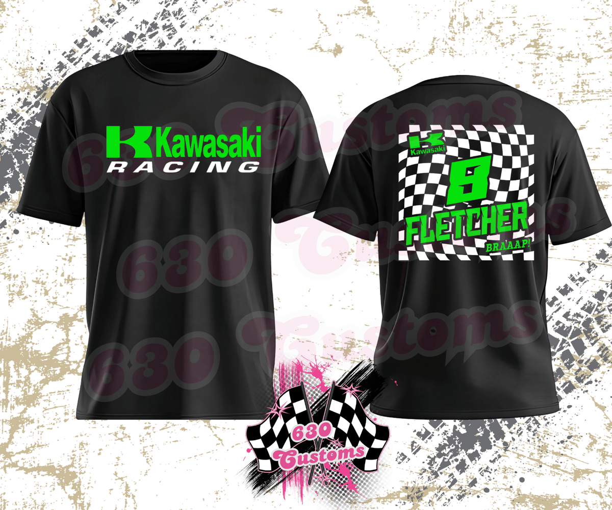 Custom Kawasaki Racing Tee | Adult