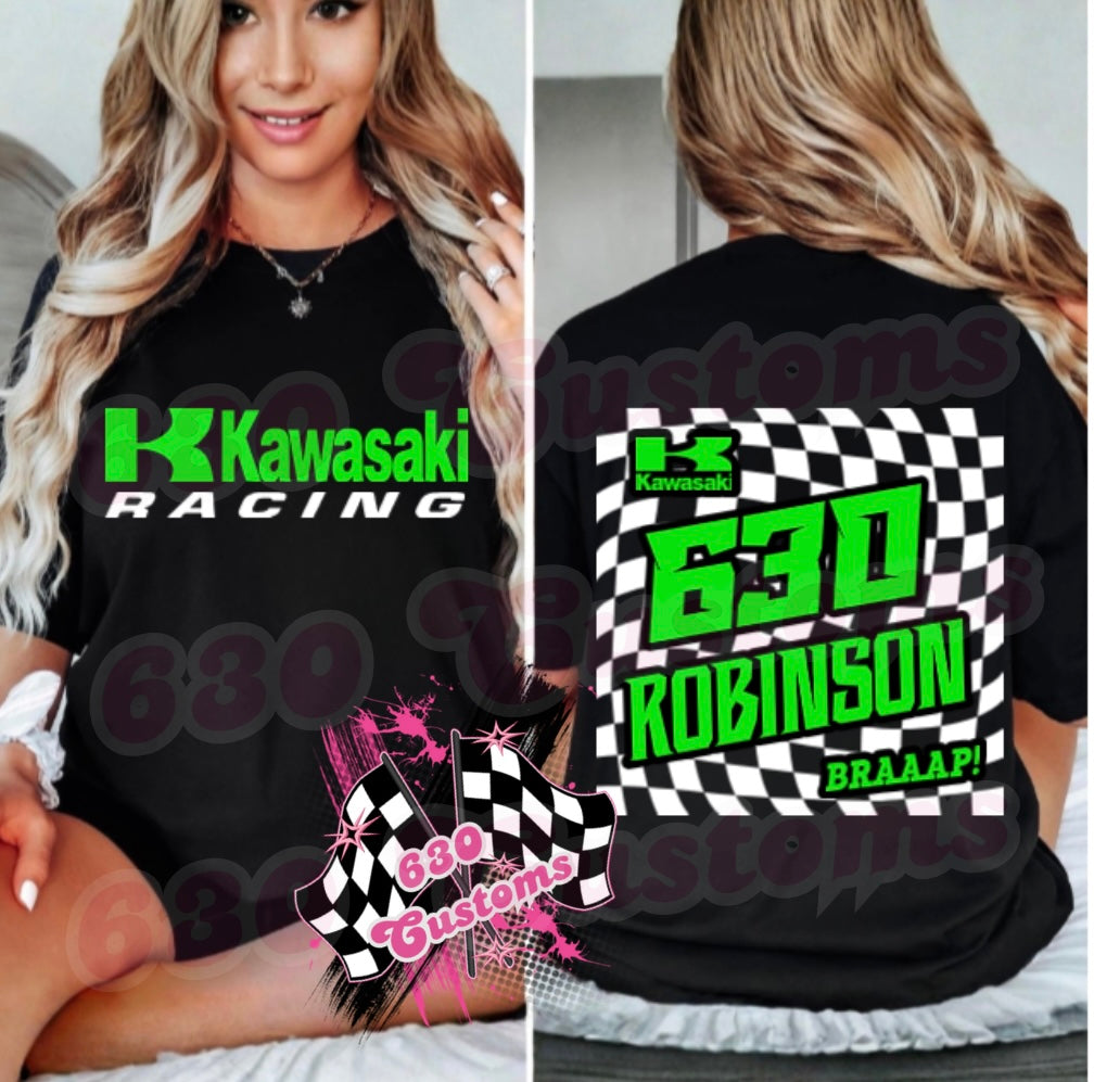Custom Kawasaki Racing Tee | Adult